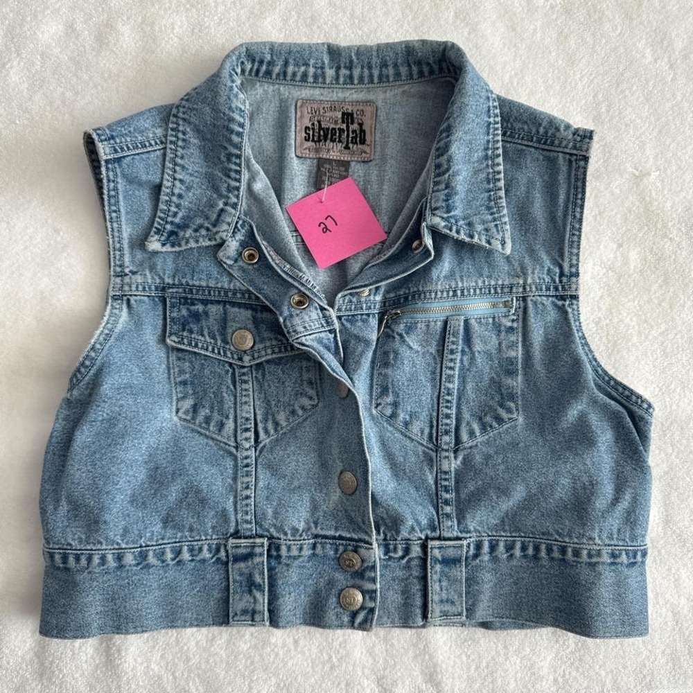 Cowgirl western cropped denim vest
